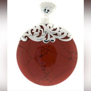 Sterling Silver Red Pendant